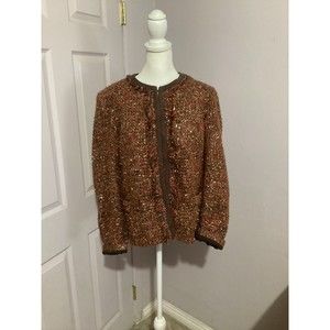Chico’s MultiColor Tweed Blazer Size Large